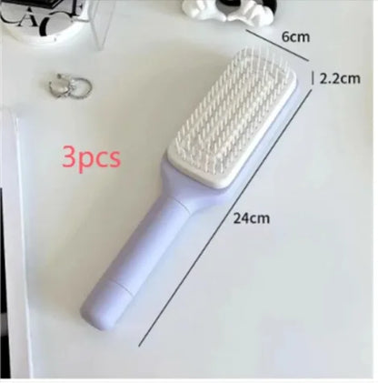 4-in-1 Self-Cleaning Hair Brush